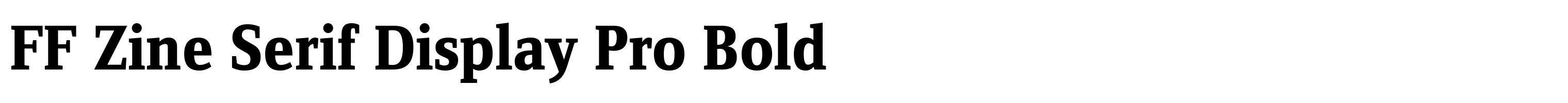 FF Zine Serif Display Pro Bold